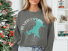 Gray sweatshirt with Benbrook Lake, Texas map design and compass graphic.
