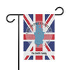 Union Jack garden flag with Derwentwater map and "The Smith Family" text.