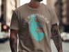 Brown t-shirt with Lake Tohopekaliga Florida map and compass graphic.