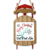 Sled ornament with "Merry Christmas FROM West Point Lake" message and snowflakes.