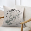 Pillow with Lake Wedowee Alabama map and compass design.