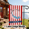 Sanibel Island Florida flag with compass and "The Smith Family" text.