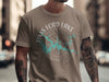 Tims Ford Lake Tennessee graphic on a taupe t-shirt with compass rose design.