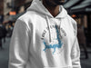 White hoodie with "Lake Thunderbird Oklahoma" graphic and compass rose.