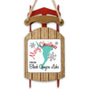 Wooden sled ornament with "Merry Christmas From Black Canyon Lake" text.