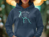 Dark blue hoodie with a teal Pickwick Lake map and compass graphic.