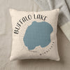 Pillow with Buffalo Lake Minnesota map and text