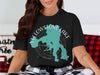 Black t-shirt with Yellowstone Lake map outline and compass design.