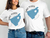 White t-shirts with "Lake Perris California" graphic and blue lake outline.
