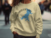 Crewneck sweatshirt featuring Benbrook Lake, Texas map and compass design.
