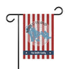 Red and white striped garden flag with "Marco Island Florida" and "The Smith Family".