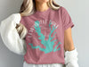 Pink t-shirt with Lewisville Lake map and compass rose graphic.