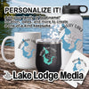 Mug, tumbler, water bottle, and coaster with "Broadway Lake" logo.