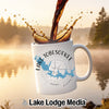 White mug with "Lake Tobesofkee Georgia" and a compass graphic.