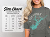 Size chart for Comfort Colors 1717 heavyweight adult tee, with dimensions in inches.