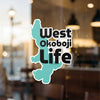 West Okoboji Life sticker on a window