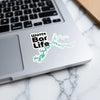 Sticker with "Watts Bar Life" text and lake outline on a laptop.