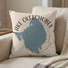 Beige pillow with Lake Okeechobee map and "Florida" text in black lettering.