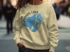 Light beige sweatshirt with "Indian Lake Ohio" and lake silhouette design.