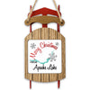 Sled ornament with "Merry Christmas from Apache Lake" text and snowflake graphics.