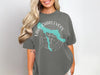 T-shirt with Lake Charlevoix map and compass design, Michigan.