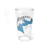 Glass with "Merrymeeting Lake" and blue lake outline graphic.