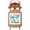 Sled ornament with "Merry Christmas from Lake Cuyamaca" and snowflakes.