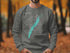 Gray sweatshirt with "Beautiful Greenwood Lake" text and compass graphic.