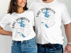 White t-shirts featuring "Lake Disharoon Georgia" with a blue lake map and compass design.