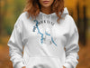 White hoodie with "Pickwick Lake Tennessee" and a compass design.