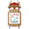 Sled ornament with "Merry Christmas From Norfolk Lake" and a lake map.