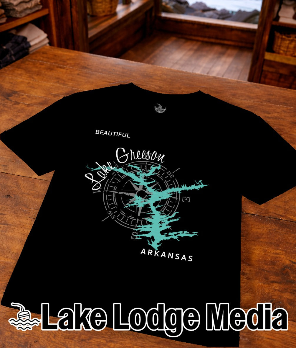Lake Greeson Arkansas Map Design T-Shirt or Sweatshirt