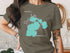 Floyd Lake Minnesota map graphic on a brown t-shirt.