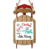 Wooden sled ornament with "Merry Christmas FROM Lake Murray" text and a snow-covered lake map.