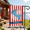 Garden flag with Sylvan Lake map and "The Smith Family" text.