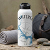 White water bottle with lake map, compass and "WATEREE SOUTH" text.