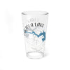 Glass with Pactola Lake map graphic, compass rose, and "Pactola Lake South Dakota" text.