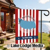Garden flag for Lake McConaughy, Nebraska, personalization option for The Smith Family.