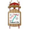 Wooden sled ornament with "Merry Christmas from Greenwood Lake" text.