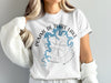 Pomme de Terre Lake Missouri graphic on a white t-shirt with compass design.