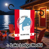 Garden flag with Lake Simcoe map and "The Smith Family" text.
