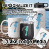 Personalized mug, tumbler, water bottle, and coaster with Barlow Lake map.