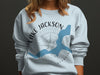 Light blue sweatshirt with Lake Jackson Georgia map and compass design.