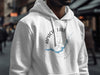 White hoodie with Apache Lake and compass graphic, Arizona text.
