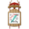 Wooden sled ornament with "Merry Christmas From Green Bay" text and snowflakes.