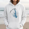 White hoodie with "Lake Conroe Texas" and a blue lake map graphic.