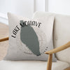 Lake Mohave Arizona map design on a light-colored textured pillow.
