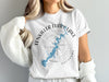 White t-shirt with "Tenkiller Ferry Lake Oklahoma" text and lake map graphic.