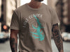 T-shirt with "Lake Conroe Texas" in a circle around a teal map and compass.