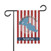 Garden flag with red and white stripes, Clearwater Lake map, and "The Smith Family" text.